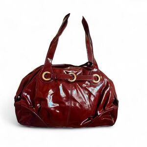 Francesco Biasia Red Patent Leather Satchel